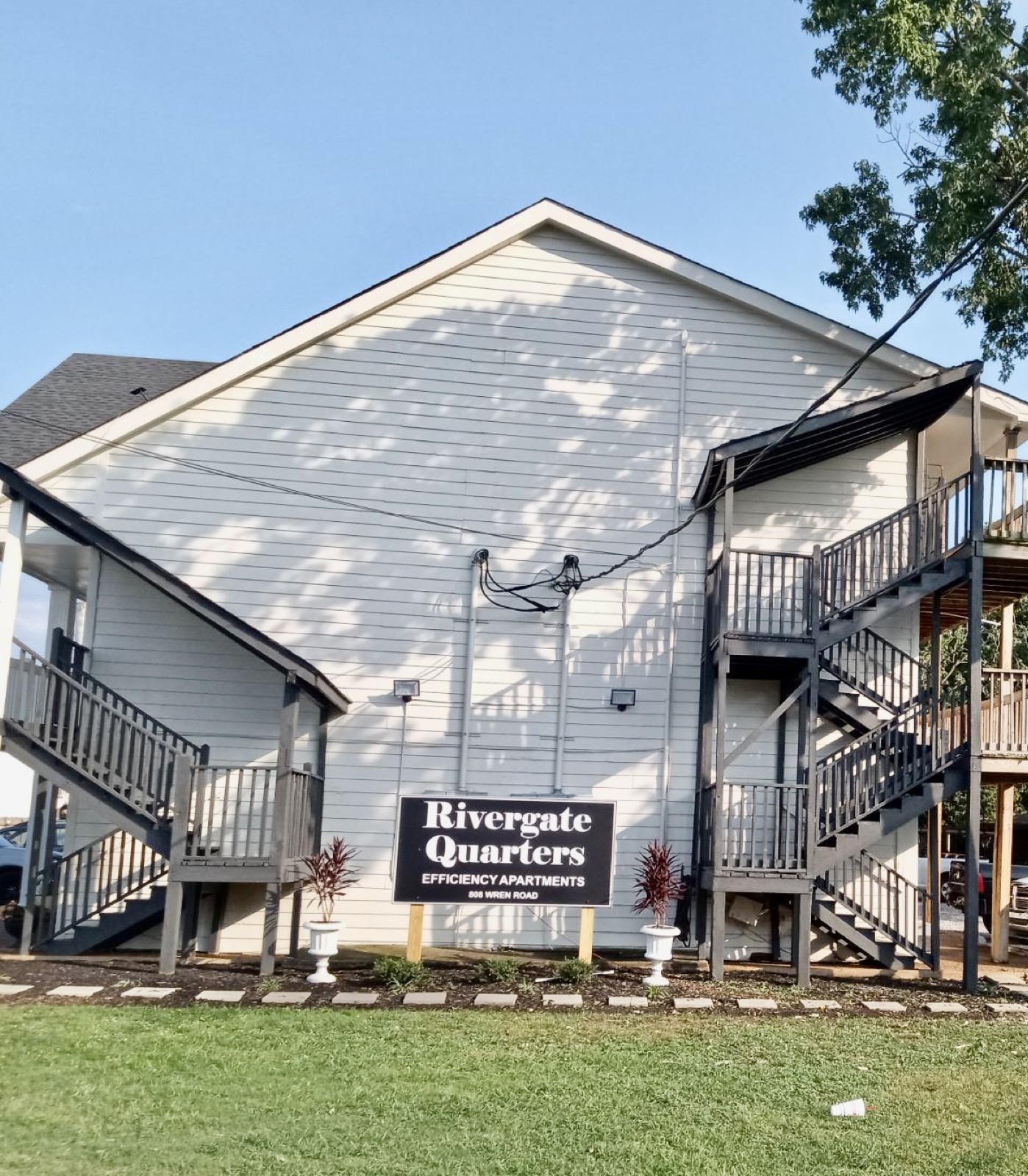 Building side with stairs